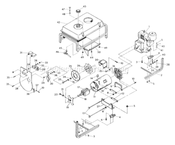 Page A Diagram and Parts List for 5502-2  Briggs and Stratton Generator